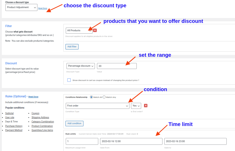 Creating limited-time discounts for first-time customers