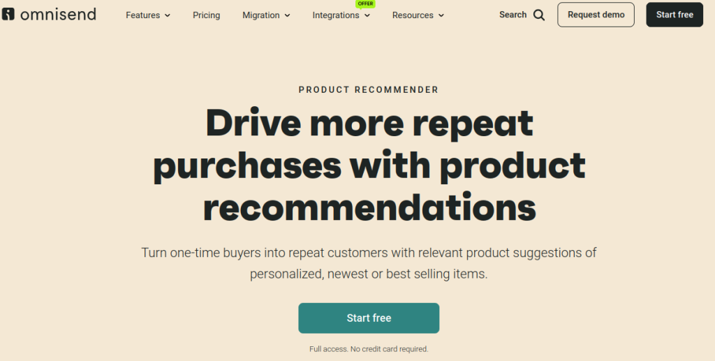 Omnisend Product Recommender