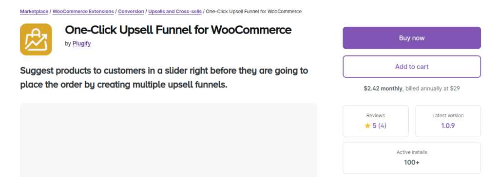 One-Click Upsell Plugin By Plugify
