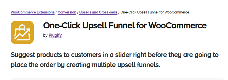 Upsell funnel WooCommerce addon
