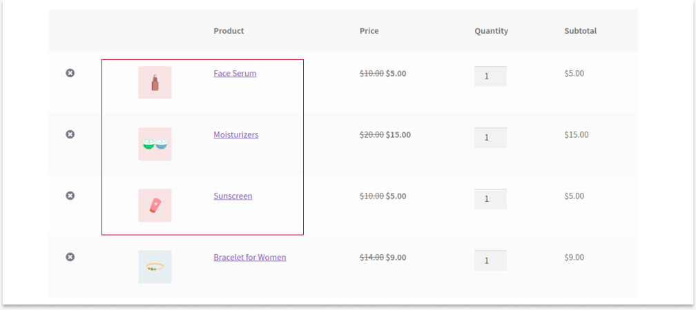 Applying discounts based on product combinations