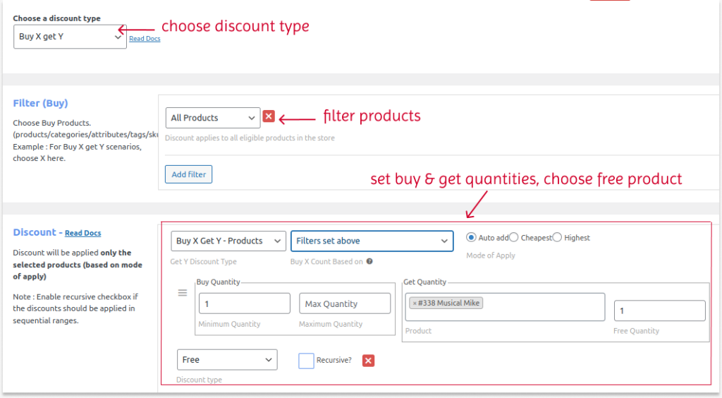 Creating BOGO deal based on subtotal