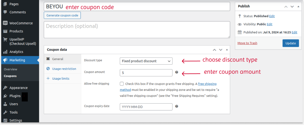 Creating a coupon discount for bundle products