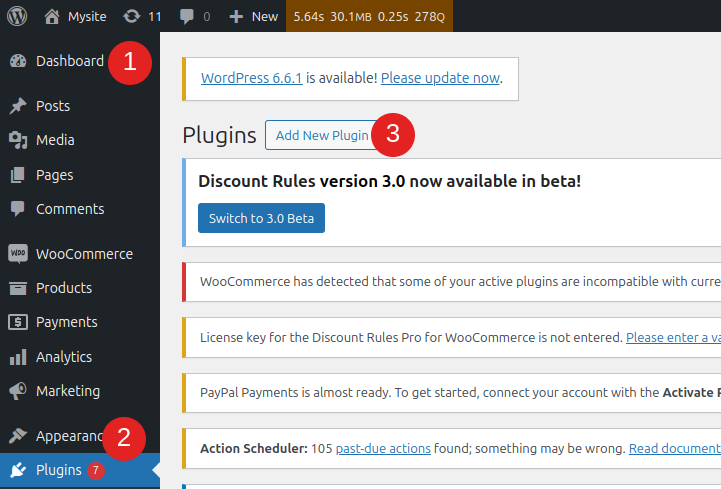 Click Add New Plugin in WooCommerce