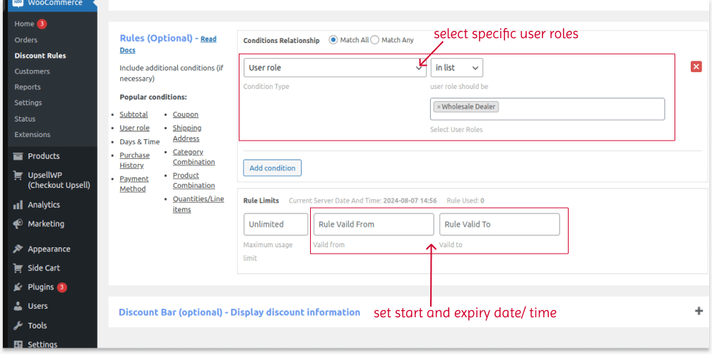 Creating a WooCommerce discount for wholesale customers