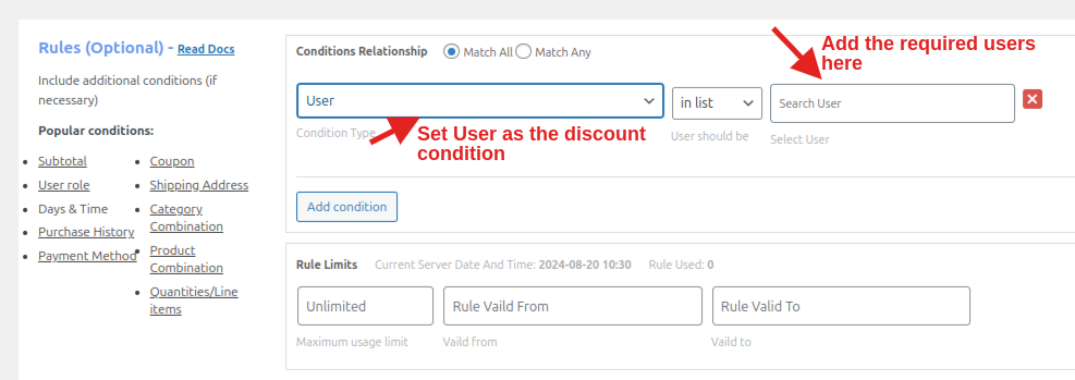 Create Dynamic Discount Table based on User Roles