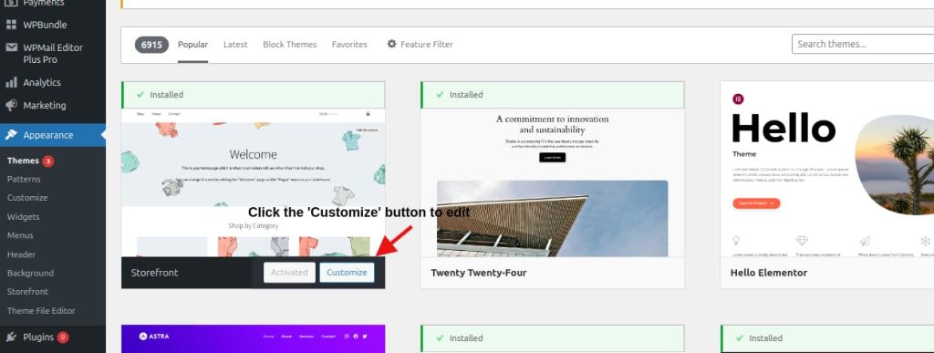 Customize WooCommerce Theme