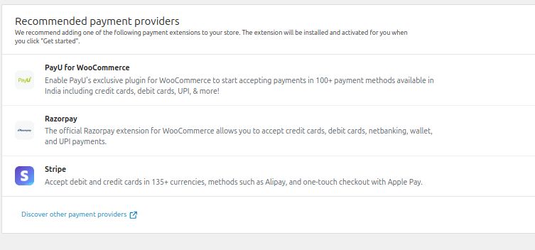 Download alternate payment methods