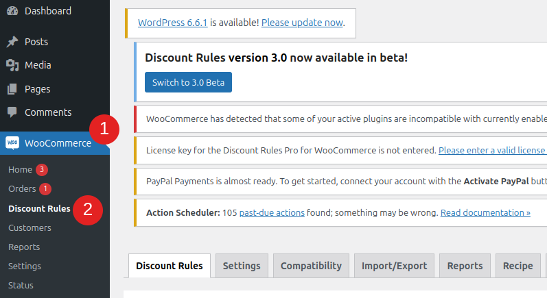 Go to WooCommerce and select Discount Rules