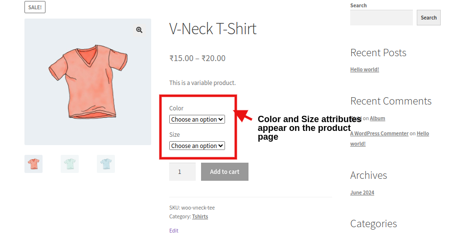 Display WooCommerce Attributes on the shop page