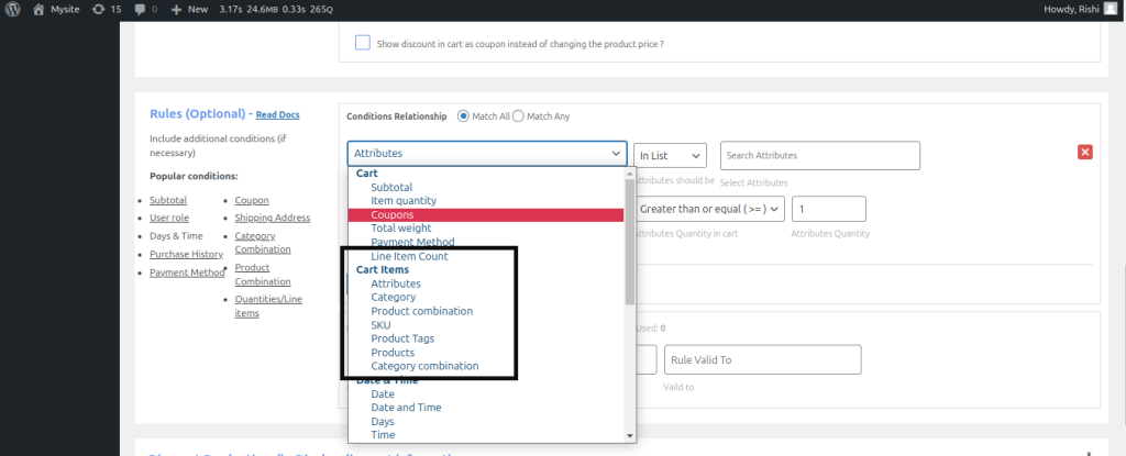 WooCommerce Cart Discount Limits