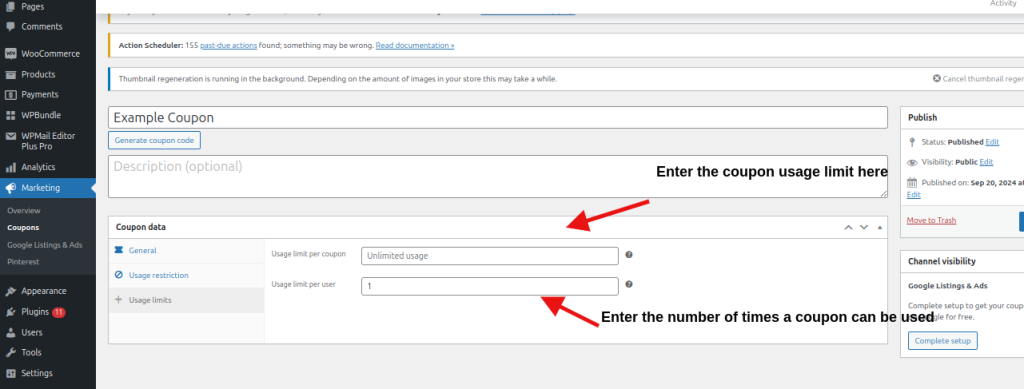 WooCommerce Coupon Usage Limits