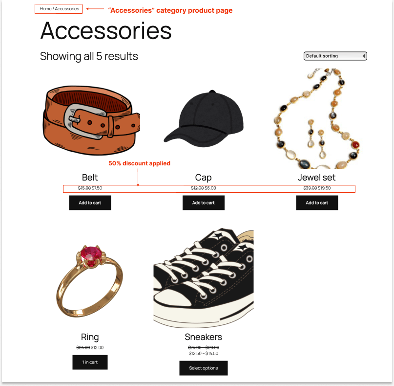 Accessories Category Page