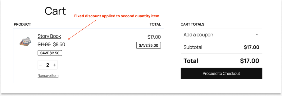 Applying a constant set discount to second ‘get’ item