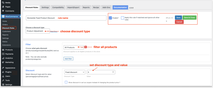 Creating a fixed product discount in WooCommerce