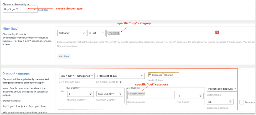 Reduction for different categories