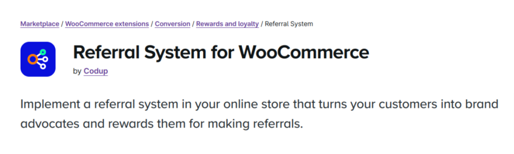 Referral System for WooCommerce by Codup