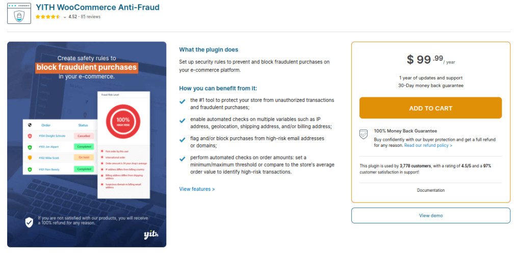 Homepage of YITH WooCommerce Anti-Fraud